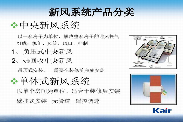 珂艾新风系统产品
